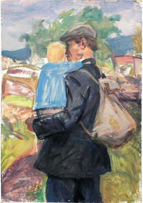 Бабицын Виктор Алексеевич. Этюд к картине «Проводы»